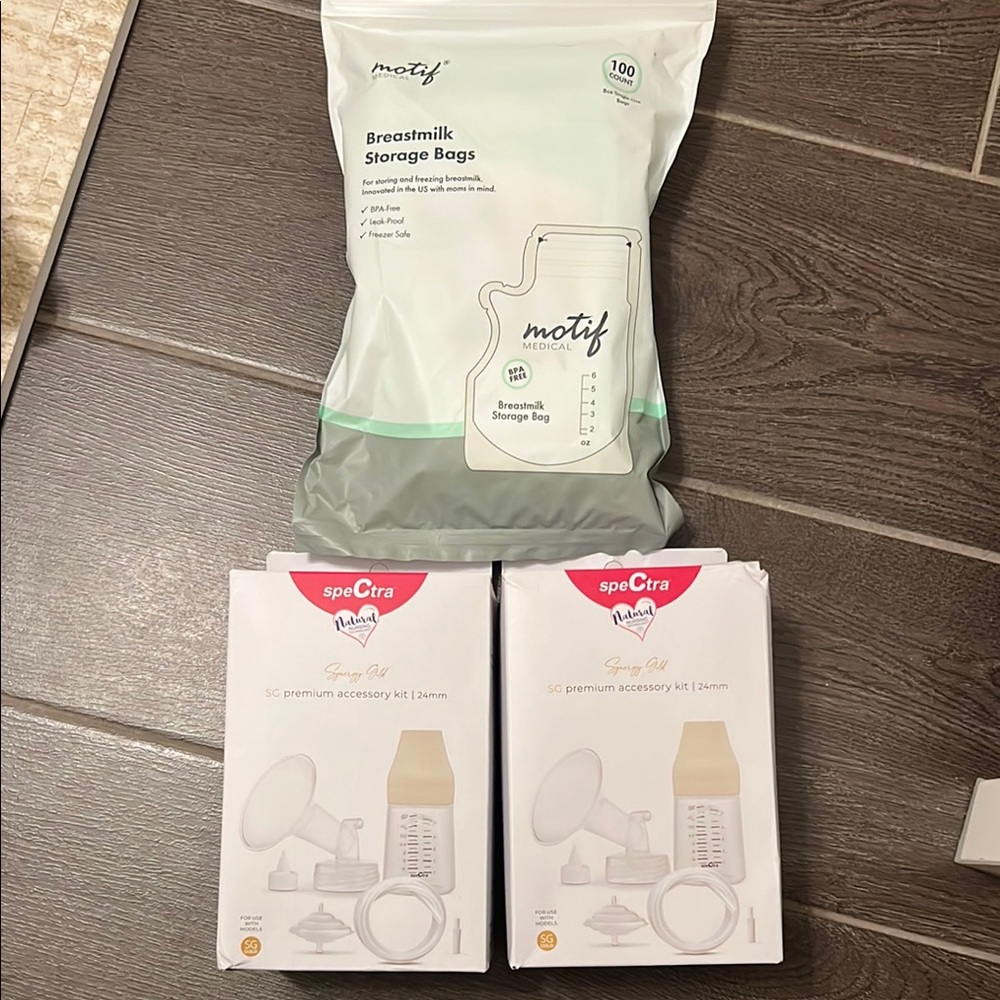 Motif Breastmilk Storage Bags and Spectra Pump Accessories 24mm